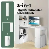 Hobby Hall Kirjoituspöytä 122x56x122cm, valkoinen