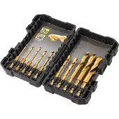 DeWalt metalliporanterä HSS-TIN EXTREME IMPACT KPL. 10cz. 3-12mm HEX 1/4 "DT50050-QZ KÄSIKIRJA