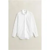 Gant for man. 3000300 Pinpoint Oxford Regular Fit Shirt white (L), Casual, Cotton, Long sleeve