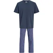 Jack & Jones Pitkä pyjama 'JACMILLER' laivastonsininen / katkero / pastellinsininen