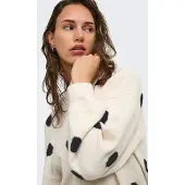 ONLY Onlrica Ls Detail O-Neck Cc Knt - Cream - XL