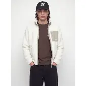 Jack & Jones Fleecetakki 'JJESoho' harmaa / valkoinen