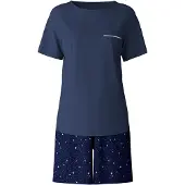 Calida Pyjamashortsit laivastonsininen / valkoinen