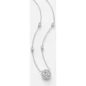 LanLivia Ketju 'Star Halo Moissanite Necklace' hopea / läpinäkyvä