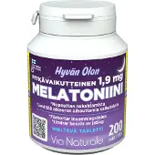 Via Naturale Hyvän Olon Pitkävaikutteinen Melatoniini 1,9 mg, 200 tabl