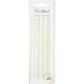 Creativ Company Half Adhesive Pearls White 2-8mm 140pcs.
