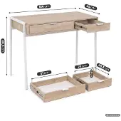 Hobby Hall Tietokonepöytä Zentia, 100x45x80,5 cm, hiekanvärinen