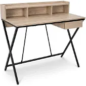 Hobby Hall Tietokonepöytä Flexo, 100x50x89,5 cm, ruskea/musta