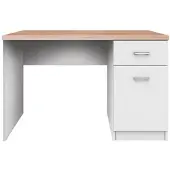 Mebelbos Kirjoituspöytä Top Mix 1D1S/120, 120x55x77 cm, valkoinen/ruskea