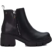 Refresh for woman. 17105401-NEGRO Low black ankle boots -Height 6cm heel (39), 5 to 8 cm, Zip, Casual, Imitation leather