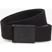 Calvin Klein Golf Ck Monogram Buckle Belt - Black - ONE SIZE