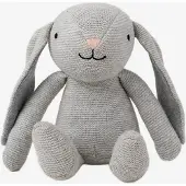 Teddykompaniet Teddy Baby, Organic Rabbit, Knitted - Grey - 20 cm