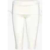 Monki Ruched Low Rise Capri Leggings - White - L