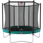 Berg trampoliini Favorit, sis. Comfort turvaverkon 280 cm vihreä