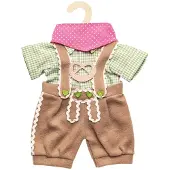 Heless Doll clothes Lederhosen with shirt and scarf 28-35 cm