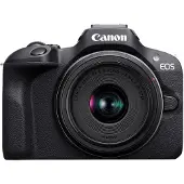 Canon EOS R100 -mikrojärjestelmäkamera + 18-45 mm IS STM -objektiivi