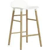 Normann Copenhagen Form baarituoli, 65 cm, valkoinen - tammi