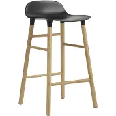 Normann Copenhagen Form baarituoli, 65 cm, musta - tammi