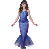 Vegaoo Violetti merenneito - Premium asu lapsille - 12-14 vuotta (148-155 cm)