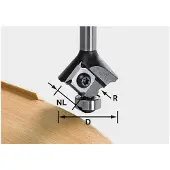 Festool Kääntöteräinen pyöristysjyrsin S8 HW R3 D28 KL12,7 OFK