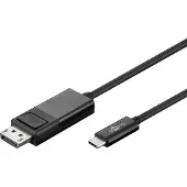 Goobay USB-C-DisplayPort-sovitinkaapeli 4K 60 Hz, 1,20 m, musta