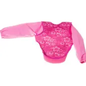 Bibetta ruokalappu/essu neopreeni pinkki Bib with Sleeves Butterfly