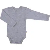 Joha Vauvan Body Harmaa Lt. Grey Melange-60 cm Wool Harmaa 60 cm Pojat, Tytöt