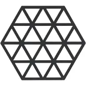 Zone Denmark - Hexagon Pannunalunen Silikoni 16 cm Black