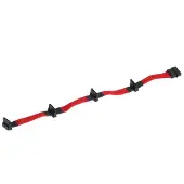 Silverstone Modauskaapeli, 1x 4-pin Molex muunto 4x SATA, punainen