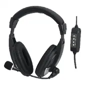 Logilink HS0019, Langallinen, Puhelut/Musiikki, 20 - 20000 Hz, 245 g, Kuulokkeet, Musta