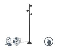 TRIO Narcos LED himmennettävä lattiavalaisin 3x4,7W 154cm mattamusta