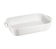 Staub Suorakulmainen uuninkestävä vuoka 34 x 24 cm, valkoinen