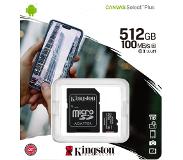 Kingston 512 Gt Canvas Select Plus + SD-adapteri