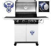 Royal Gourmet Huuhkajat kaasugrilli, 4 poltinta + sivukeitin, LED-valot
