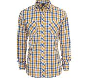 Urban Classics Tricolor Big Checked Long Sleeve Shirt Oranssi M Mies