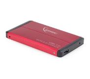 Gembird Tallennuslaitteen kotelo, 2.5", SATA 3Gb/s, USB 3.0, punainen