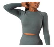 ICANIWILL Define Seamless LS Crop Top Jungle Green Wmn