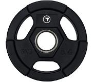 FitNord Weight Plate Tri Grip Black 50 mm Kappale, Levypainot Kumipäällyste