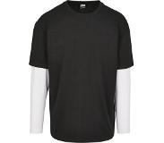 Urban Classics Oversized Shaped Double Layer T-shirt Musta 2XL Mies