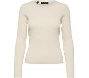 Selected Amelia O Neck Sweater Beige XL Nainen