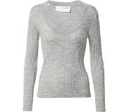 Selected Costa Deep U Neck Sweater Harmaa XS Nainen