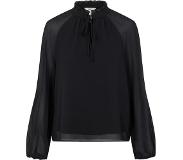 Object Mila Long Sleeve Ruffle T-shirt Musta 34 Nainen