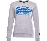 Superdry Vintage Logo Chenille Crew Sweatshirt Harmaa S Nainen