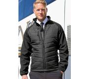 Result Unisex Compass topattu softshell-takki, musta/keltainen XL