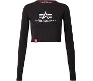 Alpha industries Basic Crop Long Sleeve T-shirt Musta XL Nainen