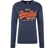 Superdry Vintage Logo Chenille Long Sleeve T-shirt Sininen S Mies