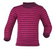 Engel - Baby-Shirt L/S geringelt - Merinovilla-alusvaatteet 86/92, vaaleanpunainen/violetti