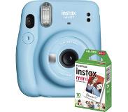 Fujifilm Instax Mini 11 kompaktikamera (sininen, 10 valokuvapaperia)