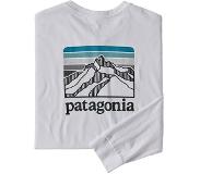 Patagonia LS Line Logo Ridge Responsibili-Tee Miehet, valkoinen XXL 2022 Pitkähihaiset T-paidat