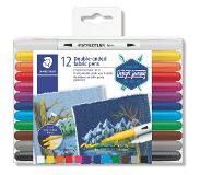 Staedtler Double-ended fabric pens 12 pcs